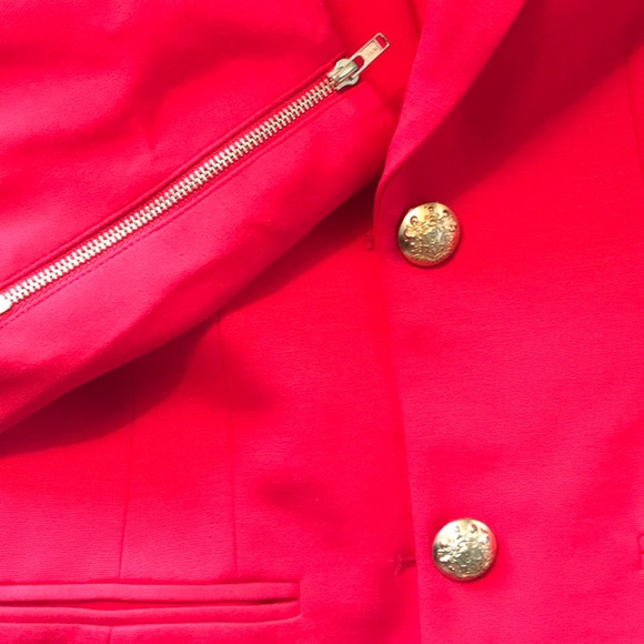 Theory size 4 fitted blazer. Gold zipper/button - Picture 5 of 8